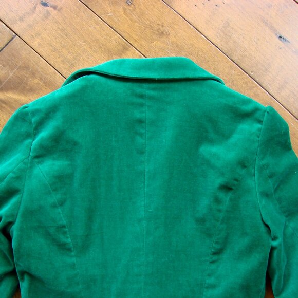 Velvet Green Jacket Blazer Vero Moda Single Breast Whimsigoth Size 34 XS Small - Picture 13 of 16